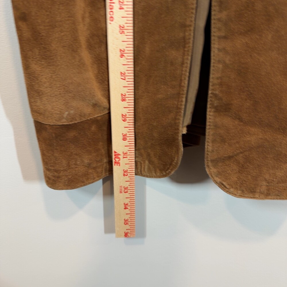Margaret Godfrey Brown Suede Leather Blazer Jacket Womens Size‎ 10 - Picture 10 of 13